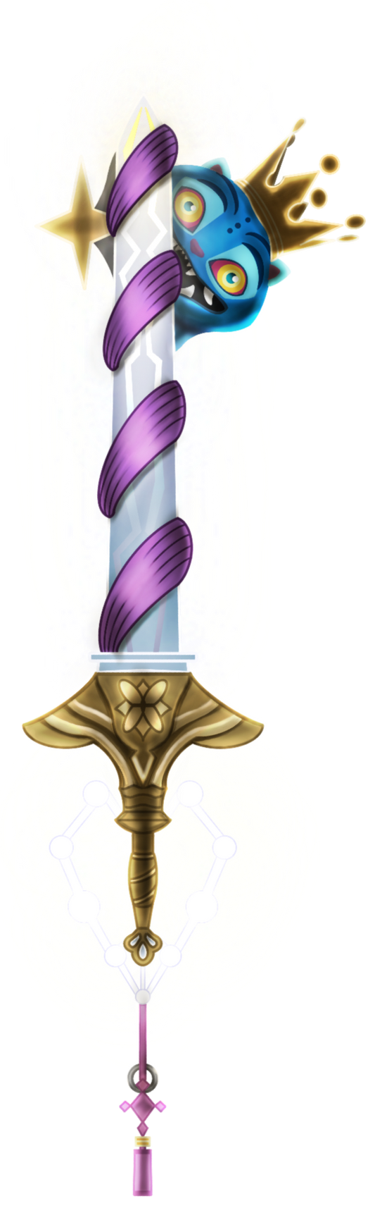 Keychain: KPop Demon Hunters x Kingdom Hearts: Rumi (Celestial Patterns)