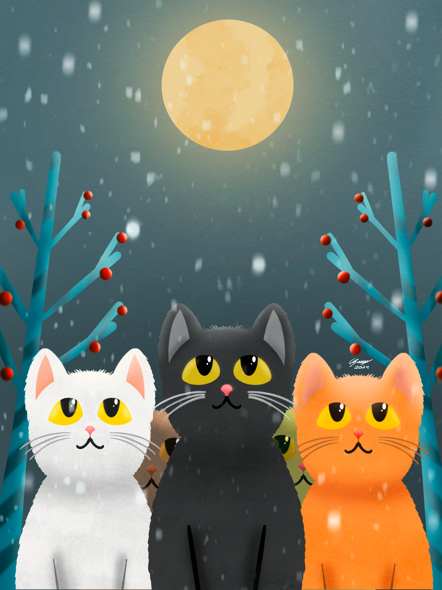 Cat-Tastic Holidays! (Print; Postcard)