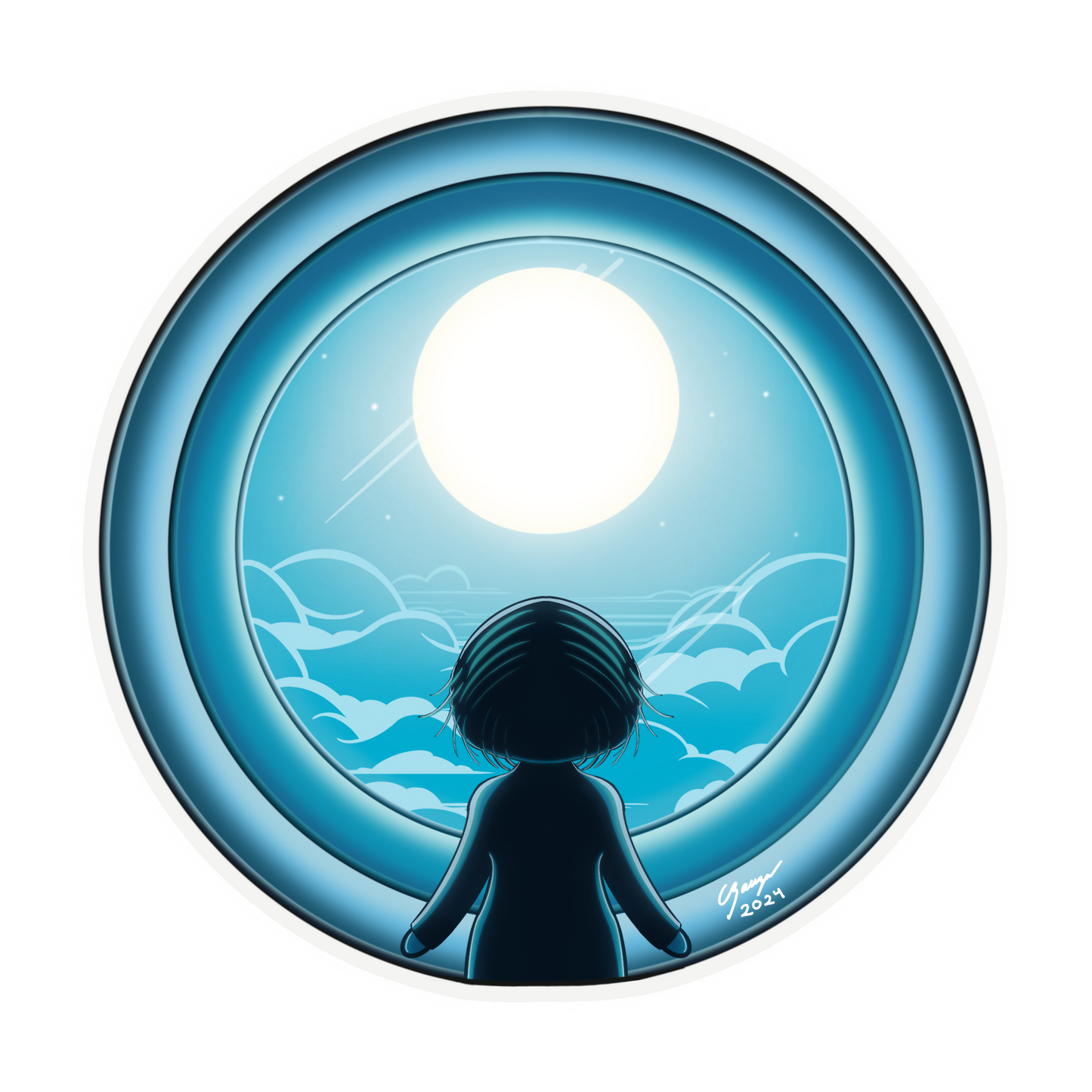 Sticker: Moon Window